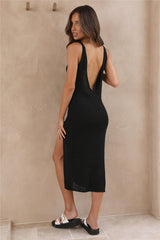 SNDYS Breeze Knit Midi Dress Black