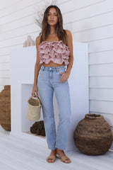 Golden Time Crop Top Pink