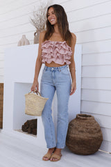 Golden Time Crop Top Pink