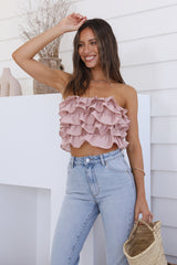 Golden Time Crop Top Pink