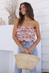 Golden Time Crop Top Pink