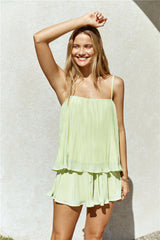 Citrus Breeze Mini Dress Green