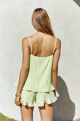 Citrus Breeze Mini Dress Green