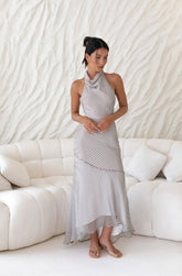 Tidal Wave Maxi Dress Brown
