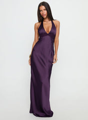Odyssa Halter Maxi Dress Purple