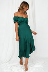 Love Me Midi Dress Forest Green