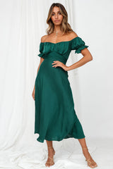 Love Me Midi Dress Forest Green
