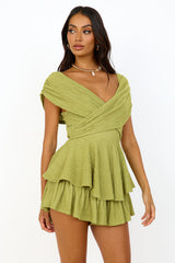 Clumsy Love Romper Apple