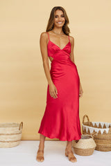 Waiting For You Maxi Dress Red