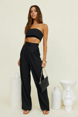Solaris Crop Top Black