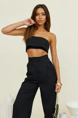 Solaris Crop Top Black