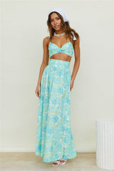 Sweet Morning Dew Maxi Skirt Blue