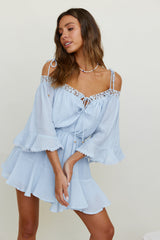 Floating Above Romper Blue