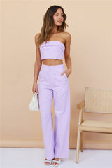 In Hindsight Crop Top Purple