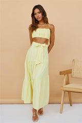 Evolving Heart Crop Top Yellow