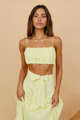 Evolving Heart Crop Top Yellow