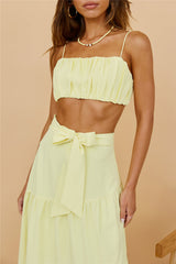 Evolving Heart Crop Top Yellow