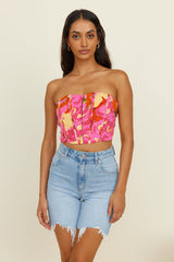 Glowing Sun Crop Top Pink