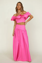 SEVEN WONDERS Savannah Maxi Skirt Fuchsia