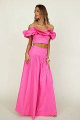 SEVEN WONDERS Savannah Maxi Skirt Fuchsia