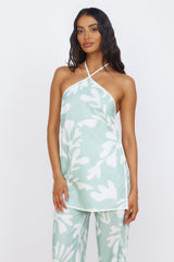 SEVEN WONDERS Ilah Halter Top Sage