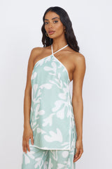 SEVEN WONDERS Ilah Halter Top Sage