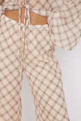 SNDYS Candice Pant Check Print