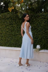 Soft Silhouette Maxi Dress Blue