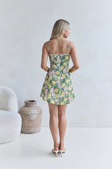 Sweet Citrine Mini Dress Green