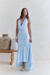 More And More Halter Maxi Dress Blue