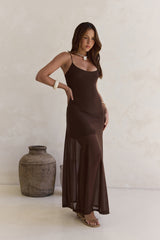 Alessandra Maxi Dress Chocolate