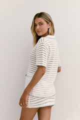 Avalon Knit Mini Skirt Blue