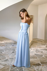 Stars From Ciel Strapless Maxi Dress Blue