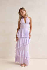 Path Of Fate Halter Maxi Dress Lilac
