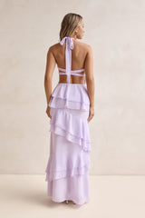 Path Of Fate Halter Maxi Dress Lilac