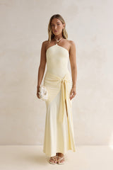 Crystal Sands Halter Maxi Dress Yellow