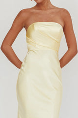 City Of Stars Strapless Maxi Dress Butter