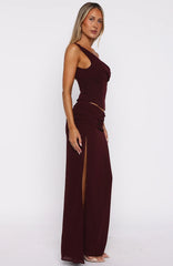 Unavailable Energy Maxi Dress Burgundy