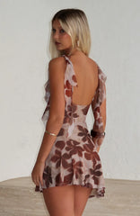 Never Again Mini Dress Amber Bloom
