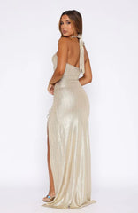 Oh So Golden Maxi Dress Champagne