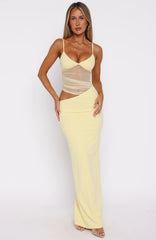 Call Me Up Maxi Dress Lemon