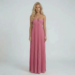 Naomi Pleated Maxi Dress