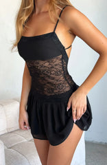 Paris Lights Mini Dress Black