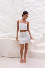 Moonlight Bay Mini Skirt Blue