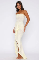Still Got It Mesh Maxi Dress Lemon