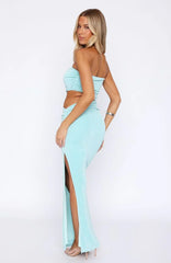 Sun And Stars Strapless Maxi Dress Aqua