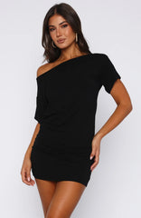 My Own Hero Mini Dress Black
