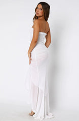 Still Got It Mesh Maxi Dress White