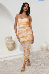Starlight Chaser Midi Dress Yellow