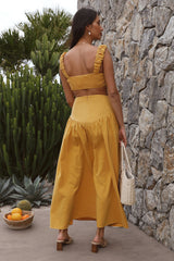 Mango Trees Maxi Skirt Mustard
